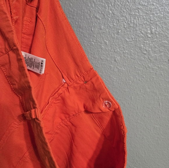 Nicole Miller New York Fall Orange Wide Leg Linen Blend Pants Size 10 - Picture 11 of 13